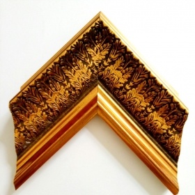 4.7inch Wide Gold Leafs Big Mouldings Picture Frames for Paintings 
