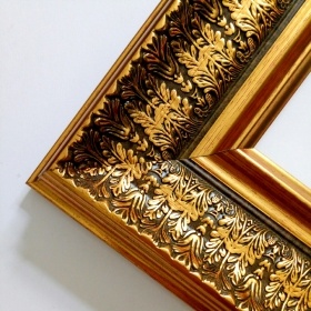 4.7inch Wide Gold Leafs Big Mouldings Picture Frames for Paintings 