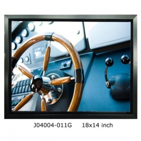 18X14INCH Black Frame Landscape Float Canvas Art Prints 