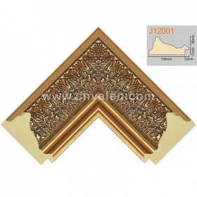 4.7inch Wide Gold Leafs Big Mouldings Picture Frames for Paintings 