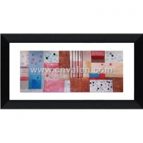 Black Frame Collage Picture Frame With Mat Display Three Paintings 