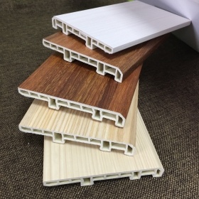 Quick Install Cheap 100mm Waterproof PVC Skirting Board Cover Wall Baseboard 