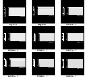 Custom White Skirting Board Profiles Moulding 