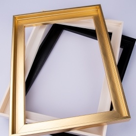 Plastic L Shape Picture Painting Floating Frame Mouldings For Canvas Framing 