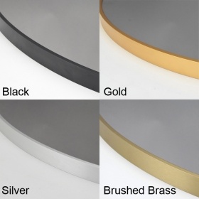 China Wholesale Factory Price Round Wall Toilet Mirror With Black Aluminum Alloy Frame Diameter 40Cm 50Cm 60Cm 70Cm 80Cm 